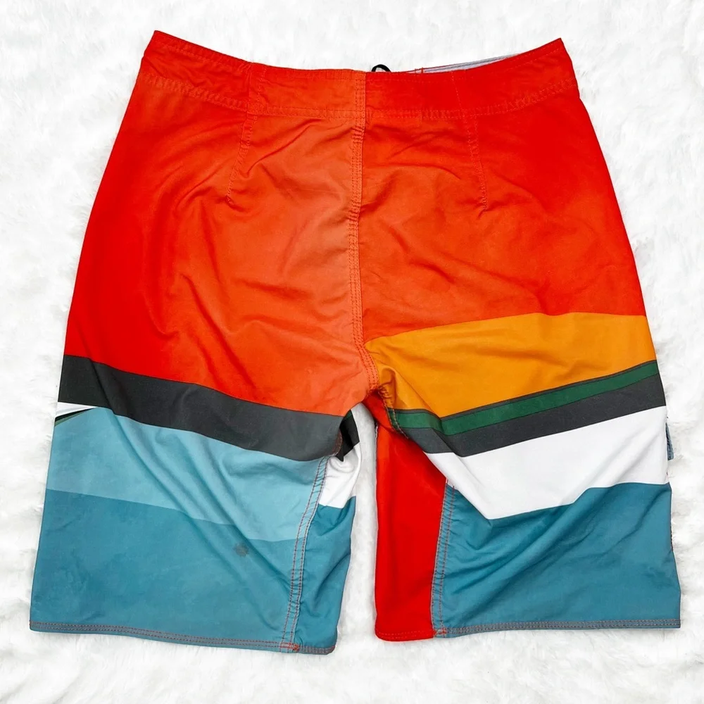 Reef Multicolor Color Block 11” Board Shorts Size 32 - Picture 2 of 14